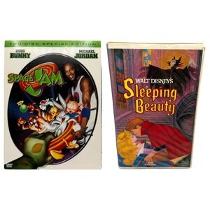 Space Jam 2-Disc Special Edition DVD + Sleeping Beauty Walt Disney VHS